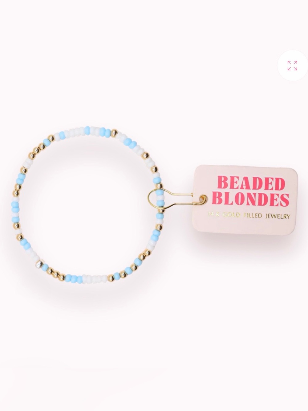 Beaded Blondes Powder Blue & White Sprinkle Bracelet